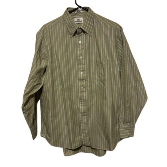 Van Heusen 417 Single Needle Tailoring Size 17 34/35 Long Sleeved Button Shirt - Picture 1 of 5